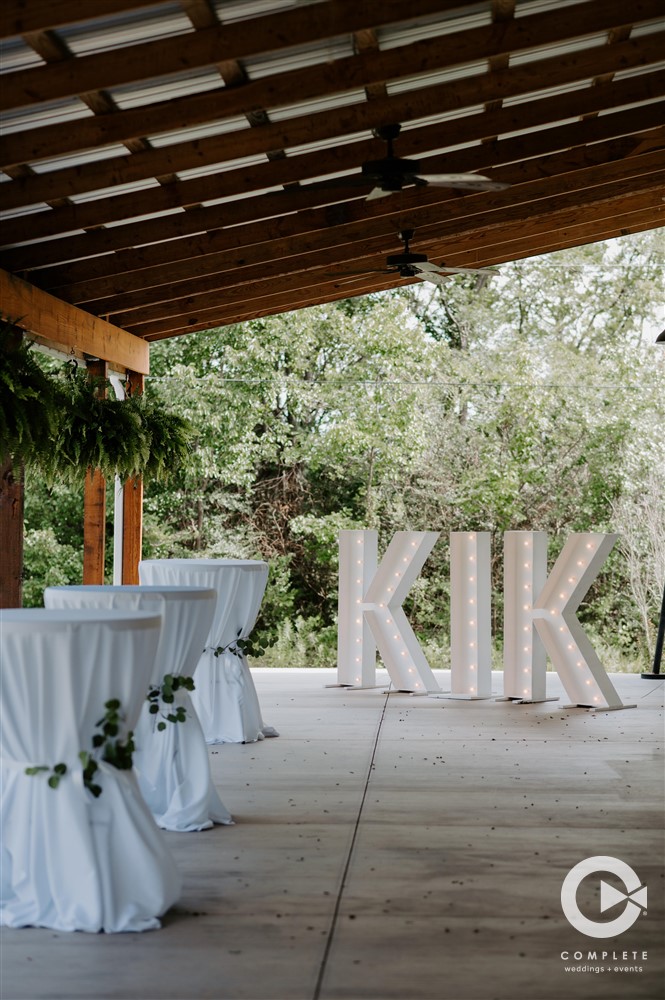 810 Ranch Patio with Marquee Letters